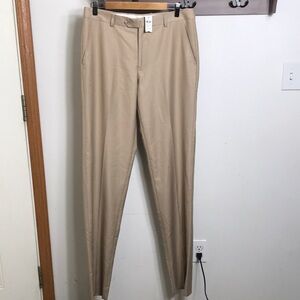 Renoir dress pants tan pockets, belt loops size R 38/32